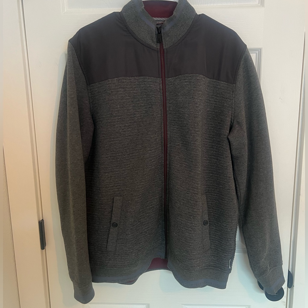 Ted Baker London Mens Gray Sardin Quilted Jacket Full Zip